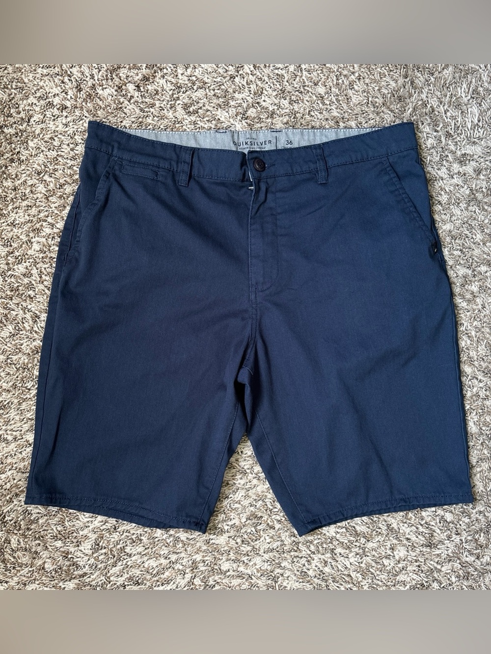 Quiksilver Men's Navy Blue Flat Front Shorts